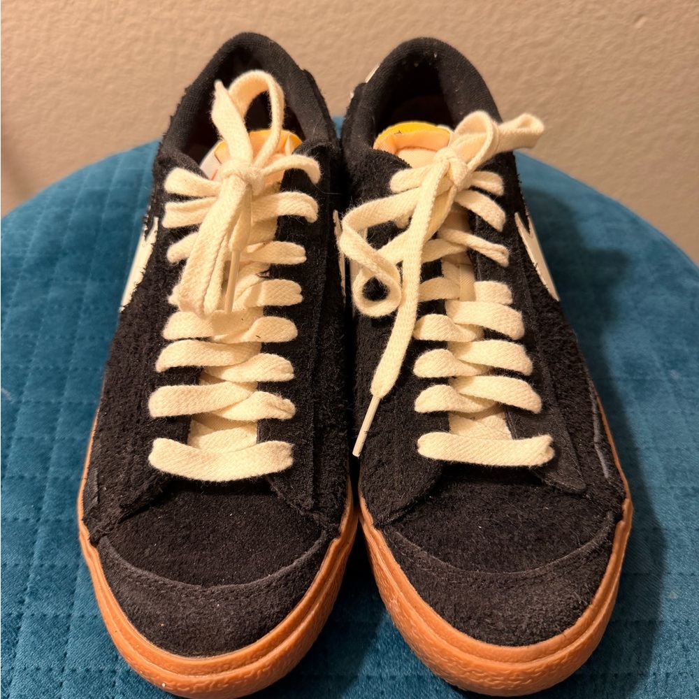 Nike Black and Orange Low-Top Sneakers